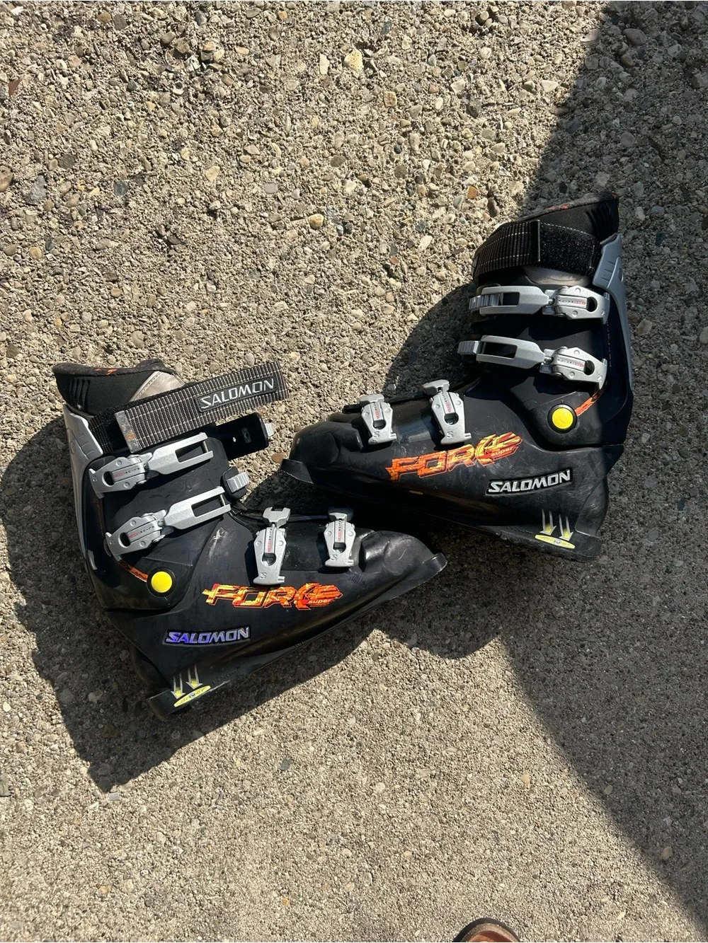 Salomon Force Super Alpine Ski Boots Black 4 Buckle Adult Ski Boots L=344mm